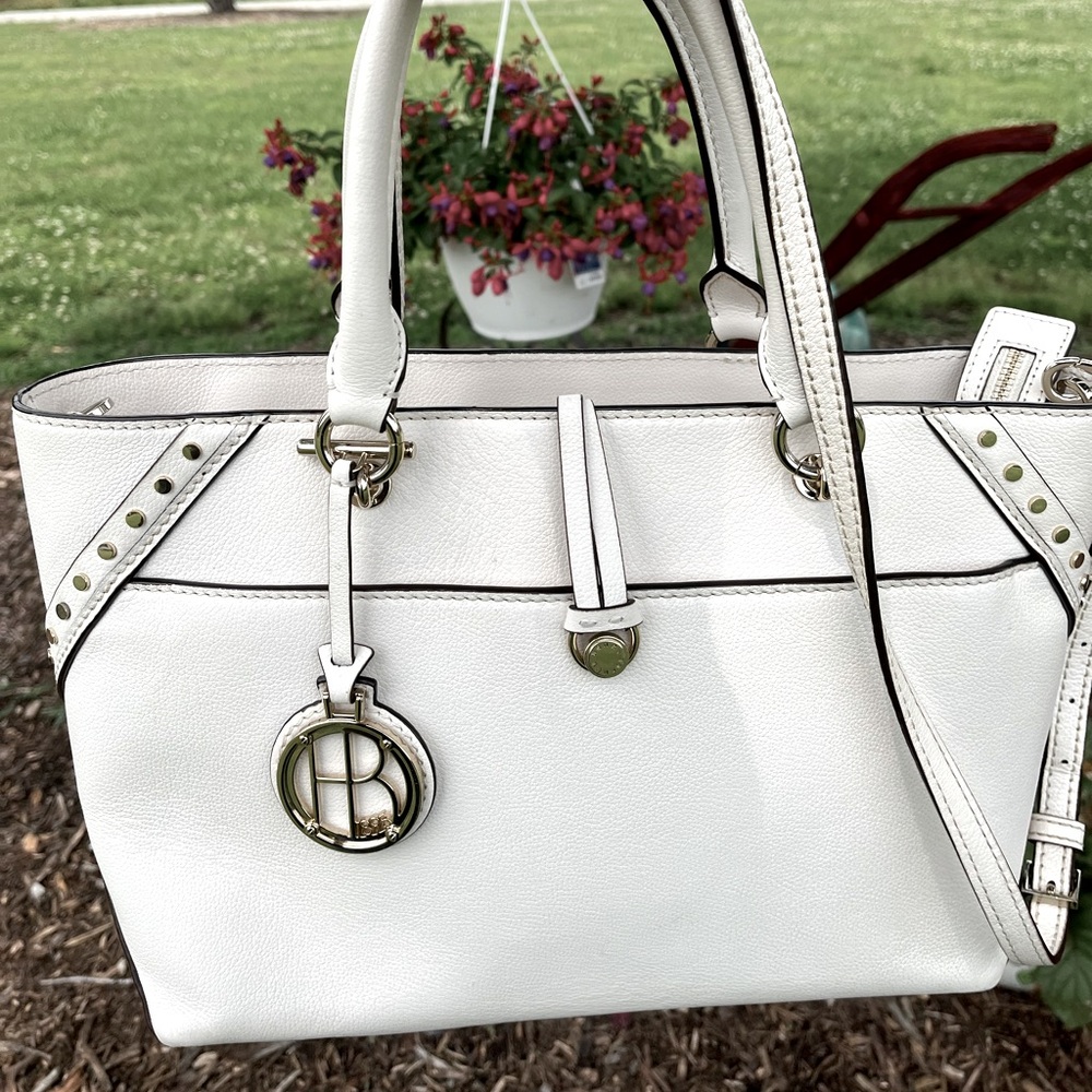Elegant White Henri Bendel Tote